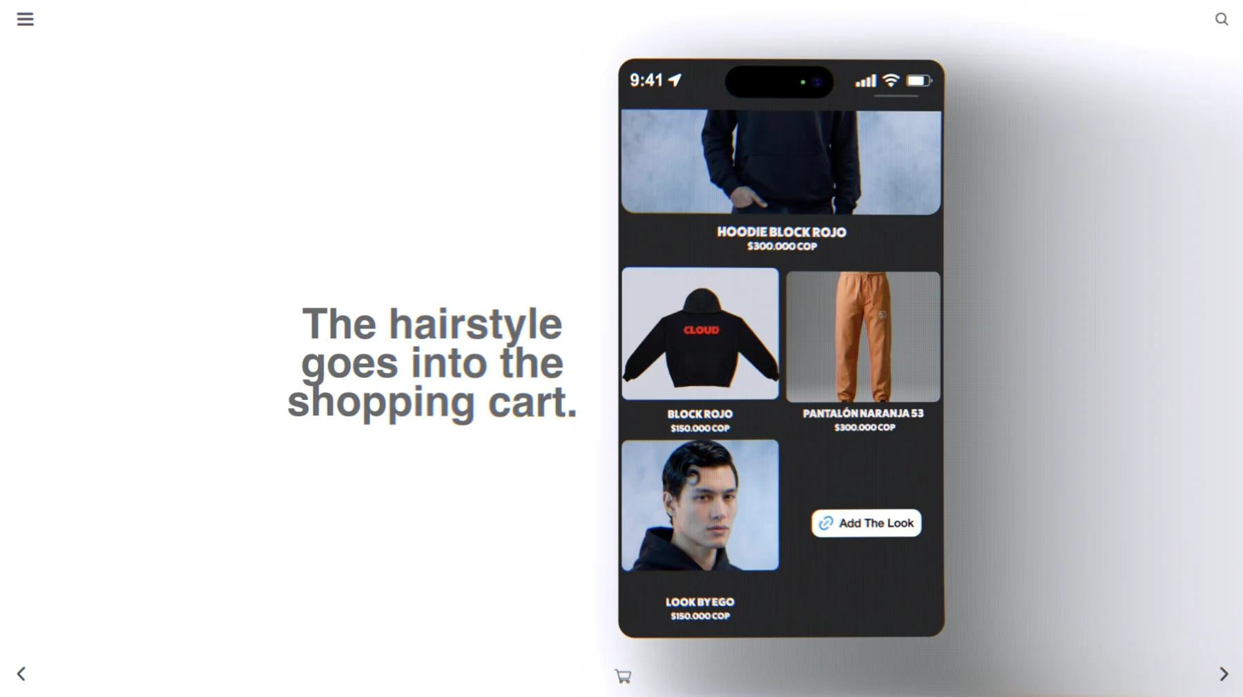 Add the Look - el peinado dentro del carrito de compras