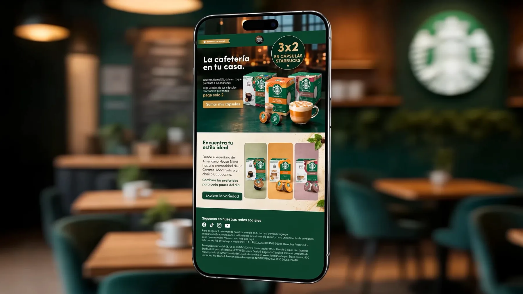 Nescafé - email La cafetería en tu casa