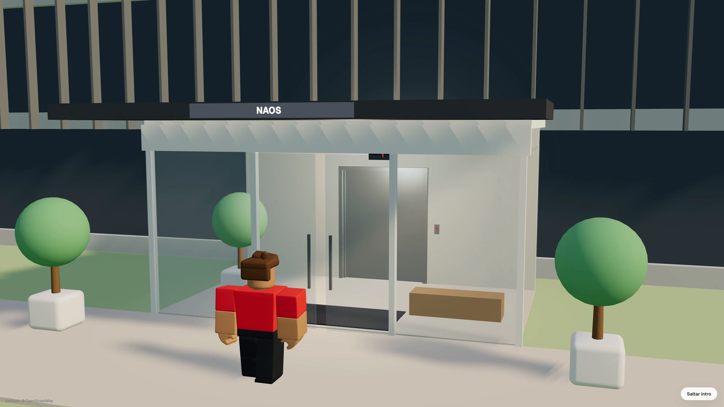 Entrada al edificio Naos